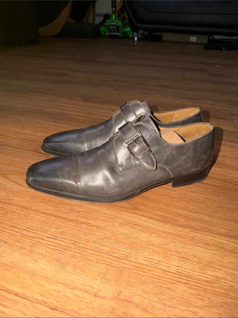 Magnanni Men's Marco II Monk Strap Leather Dress Shoes sz 13